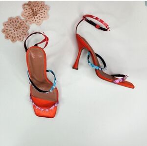 ASOS DESIGN Negotiate barely there studded high-heeled sandals